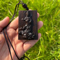Hand-Carved Agarwood Guanyin Dragon Pendant Necklace