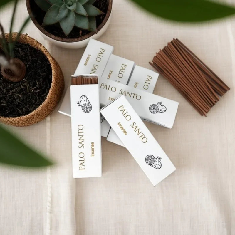 30 Sticks/box Natural Palo Santo Incense White Sage Cedar Coffee Incense Stick Home Aromatherapy Yoga Meditation Room Fragrance