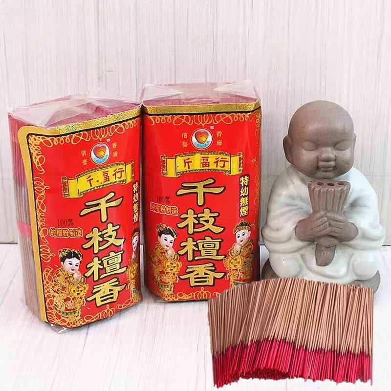 10CM Incense Stick Smokeless Sandalwood Household Indoor/Buddha Worship/Soothing Purification/Meditation Aromatherapy Joss Stick