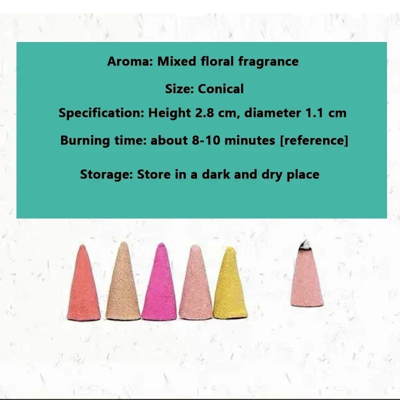 Incense Cones Jasmine Lavender Rose 100g Yoga Air Freshener