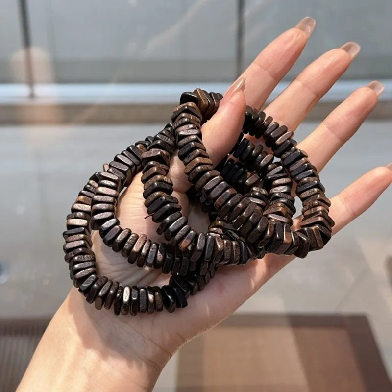 Agarwood Bracelet Bracelet, Natural Old Material Tablet Beads, Tablet Beads with Fragrance Wenwan