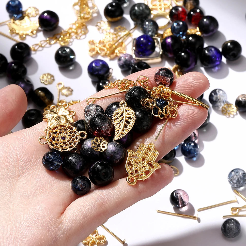 30-50G Mixed Glass Beads for DIY Jewelry Making