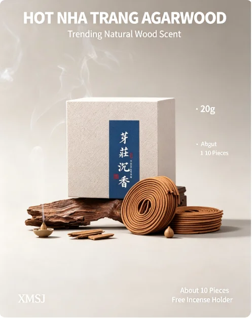 Trending Nha Trang Agarwood Coil Incense,Natural Wood Coils, 110g About 40 Pieces, Deep Resin Scent for Home Meditation Yoga