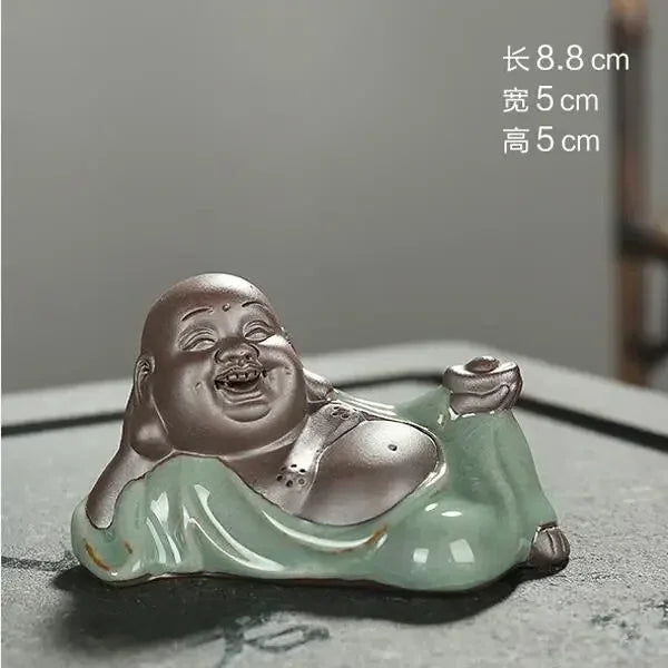 F Creative Ceramic Buddha Tea Pet Figurine