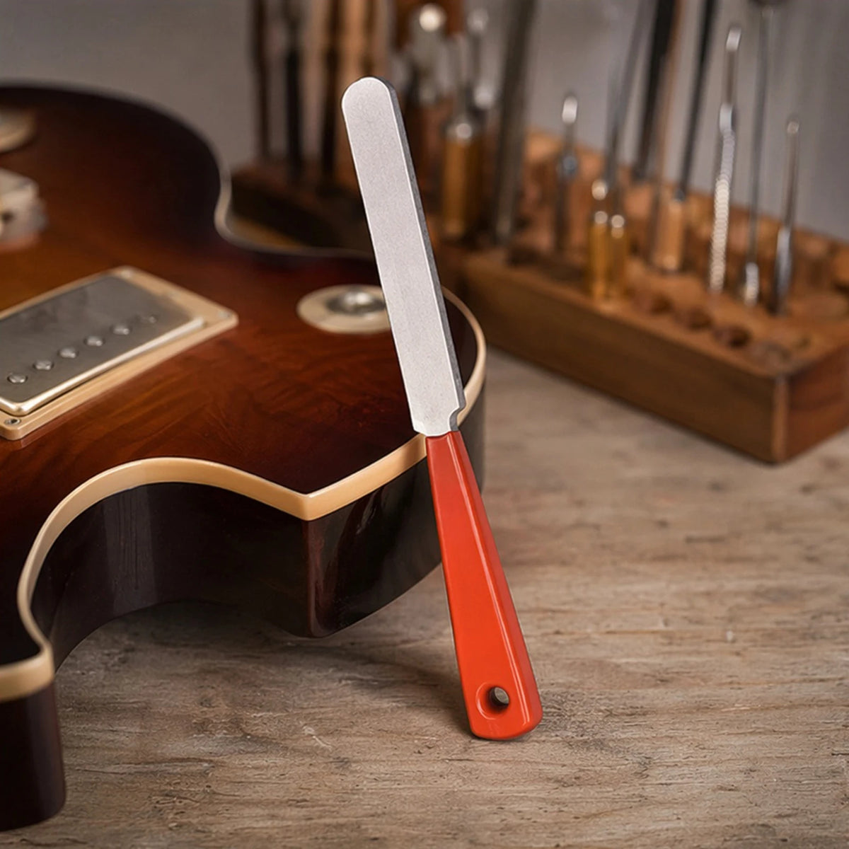 Fret End Dressing File Stainless Steel Guitar Fret Crowning File Multifunctional for Electric Acoustic Bass Guitars