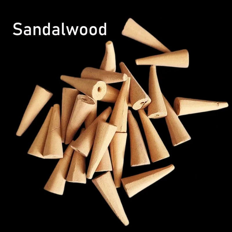 Natural 50/100g Oversized Backflow Incense Cones 20 Minutes Lavender Reflux Tower Incense Jasmine Sandalwood Scents for Home