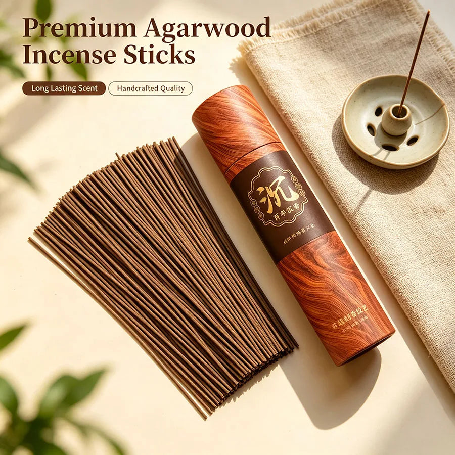 Large Handmade Incense with Century-Old agarwood, Rich Fragrance, Perfect for Study, Tea Room or yoga Decoration