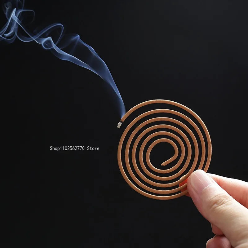 120 Discs 4 Hours Incense Coil Natural Sandalwood Agarwood Indoor Office Scent Burning Home Decor Meditation Purifying The Air