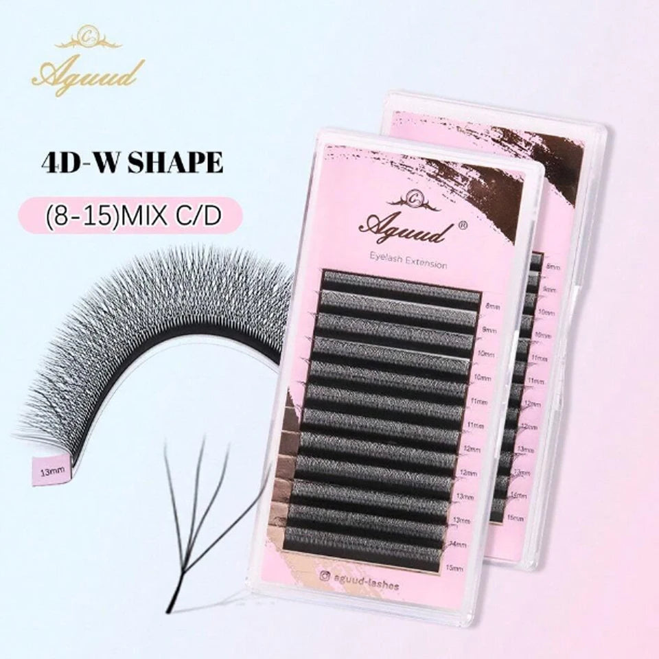 AGUUD 4DW Clover Lashes 3D Brown Premade Fans