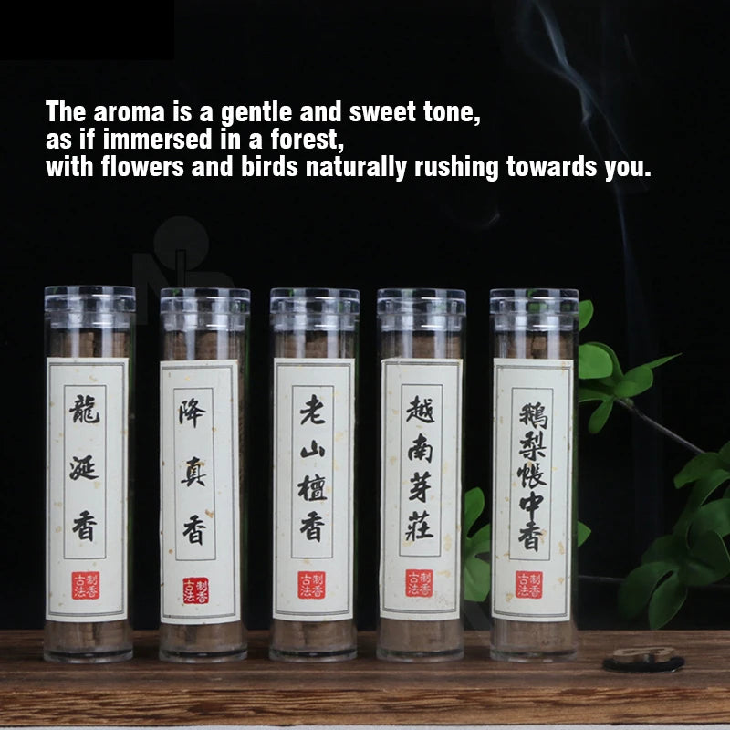 42pcs/tube Mini Natural Disk Incense, Sandalwood Agarwood Fragrance, Incense Burner,air purification calm nerves,study room club