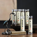Crane Incense Burner and 5 Tubes Natural Disk Incense Set,Includes 5 Scents Agarwood & Goose Pear Tent & Sandalwood & Ambergris