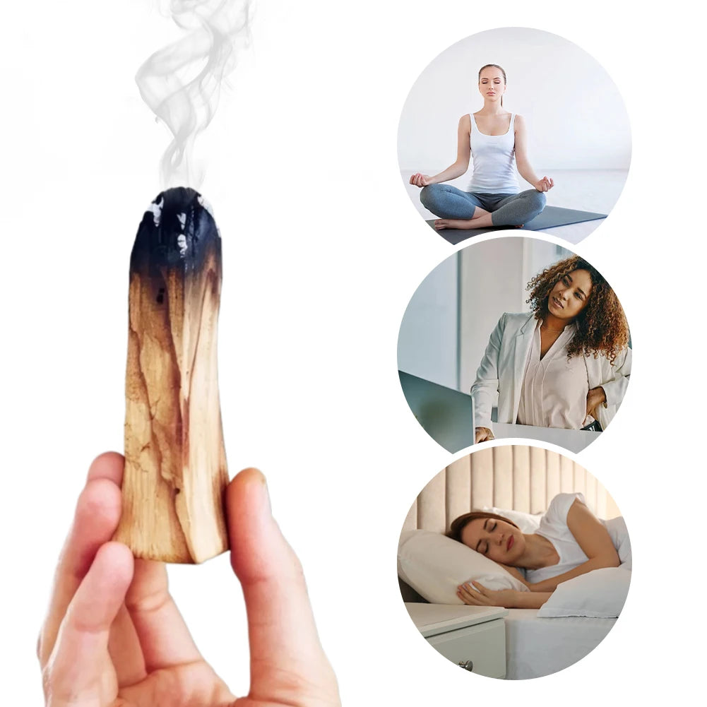 Palo Santo Sticks Scented Aroma Sticks Purifying Healing Natural Crude Wood Strips for Home Living Room Office