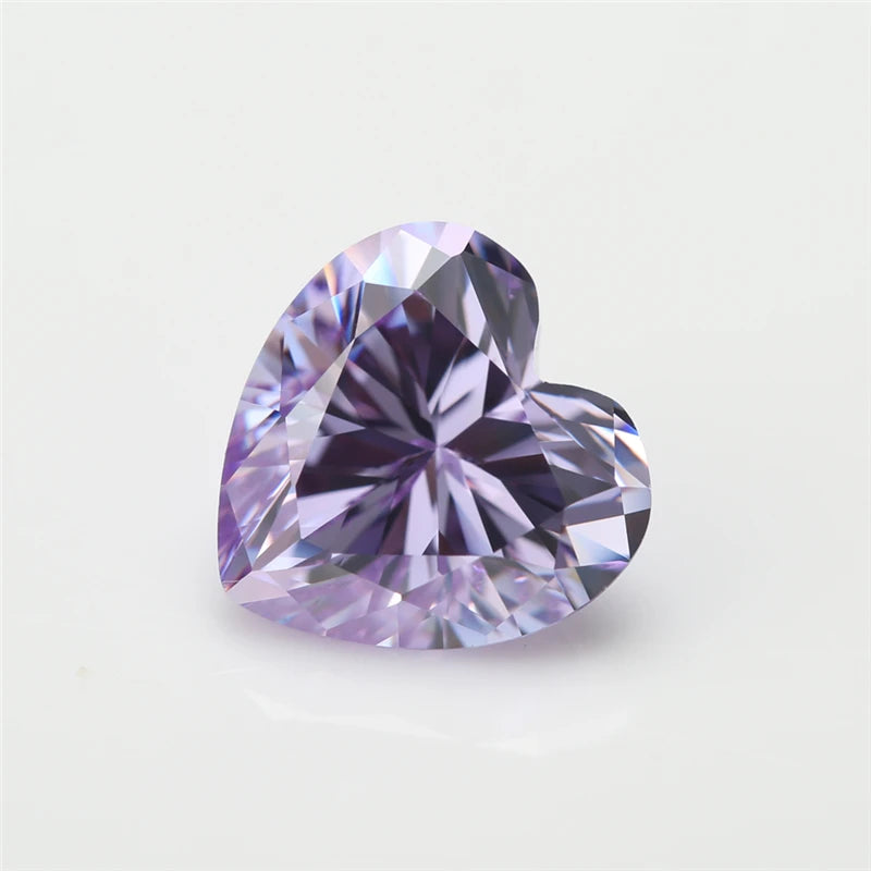 Size 3x3mm~10x10mm Heart Shape Loose Cubic Zirconia Stone 5A Zircon CZ Synthetic Gemstone For Jewelry