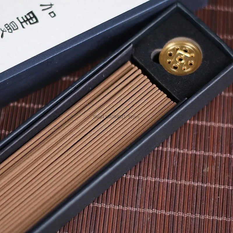 30G Boxed 21CM Natural Agarwood Incense Stick Household Indoor Tea Room Meditation Purification Soothing Spirit Aromatherapy