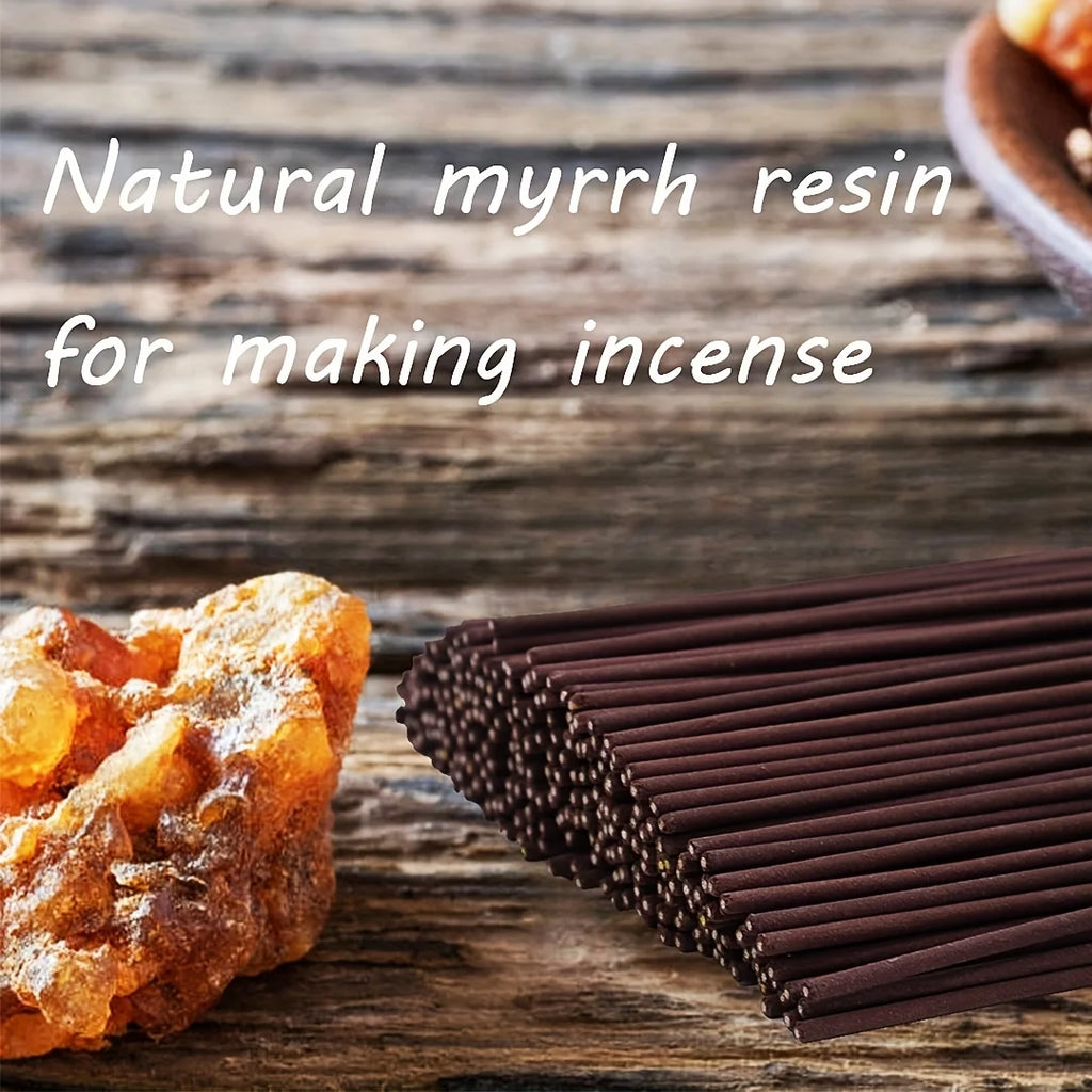 0/120/280 Pieces, Natural Myrrh Incense, Suitable for Air Purification, Yoga, Meditation, Work, Fitness, Home, Outdoor Purification and Relaxation.