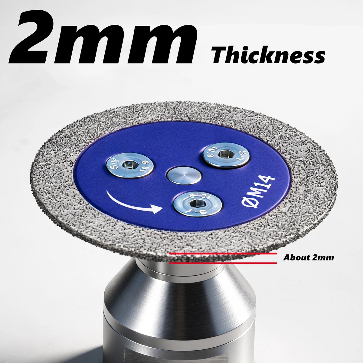 50mm Diamond Mini Saw Blade with Thread Stone Cutting Disc Granite Sandstone Concrete Lettering Carving Grinding Tool