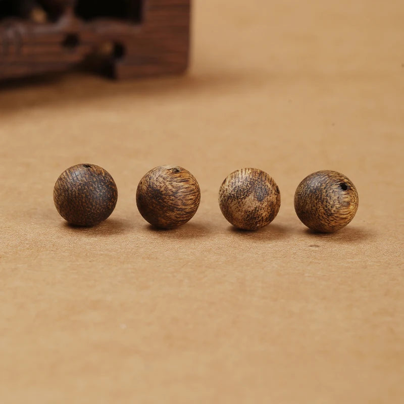1Pc Natural Agarwood Wood Bead Round Loose Spacer Wooden Bead 6 8 10 12 14mm for Jewelry Making DIY Bracelet Necklace Accessory