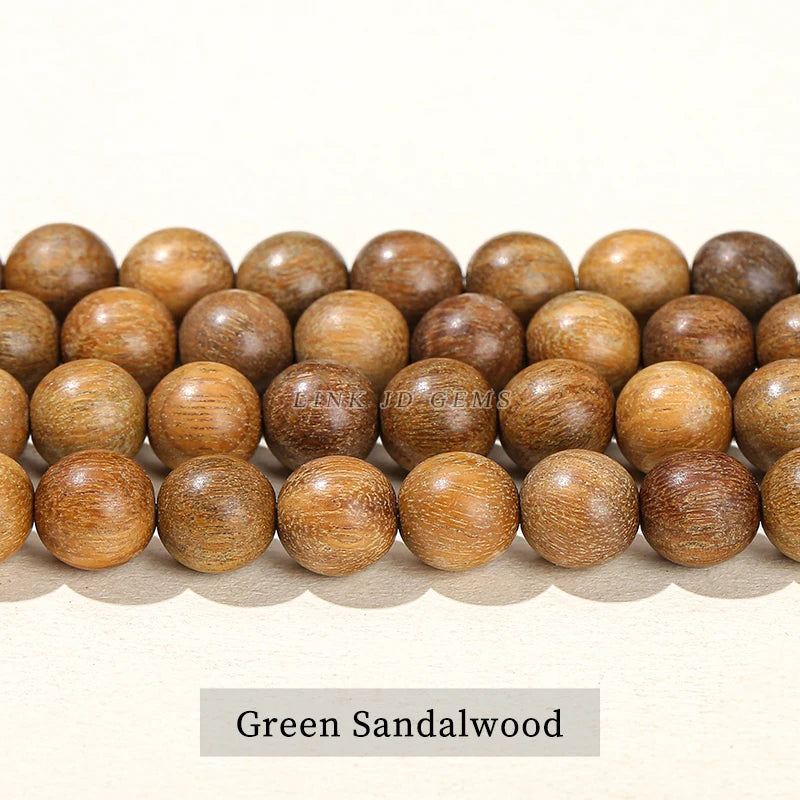 Natural Wood Bead Gold Silk Sandalwood Round Buddha Bead 6 8 10mm Pick Size For Jewelry Making Diy Necklace Bracelet Accessory
