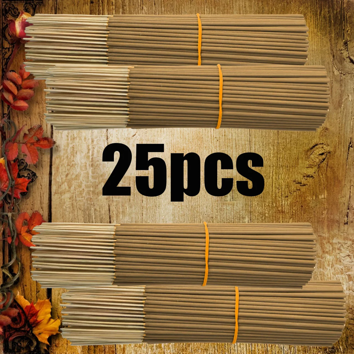 High-Quality Sandalwood, 25/52/102/178 Sticks of High-Quality Natural Sandalwood Incense, Suitable for Home Air Purification, Meditation, Long-Lasting Fragrance, Spiritual Purification, Yoga, Office, Tea Room, Camping, and Travel, Perfect for Halloween