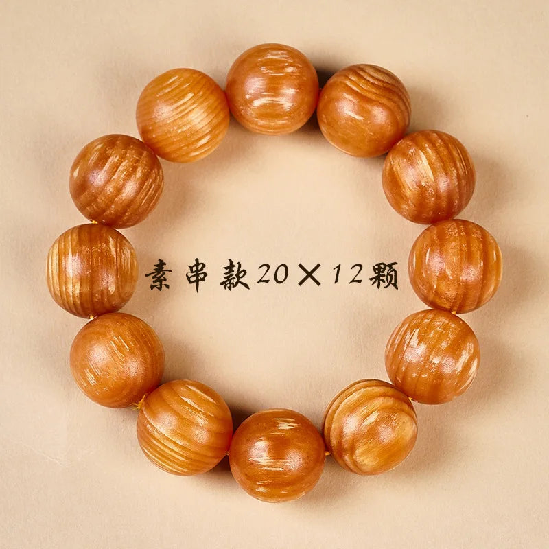 Amber Wood Beads Bracelet 20mm Ethnic Style