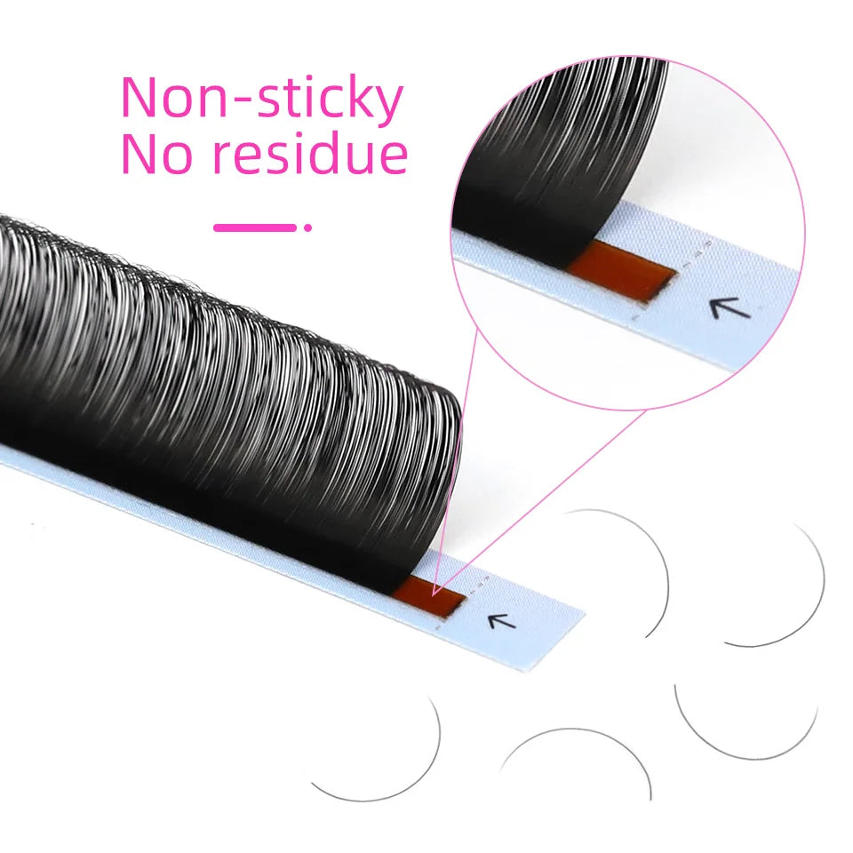 AGUUD Faux Mink Individual Lashes 0.03mm Matte Black