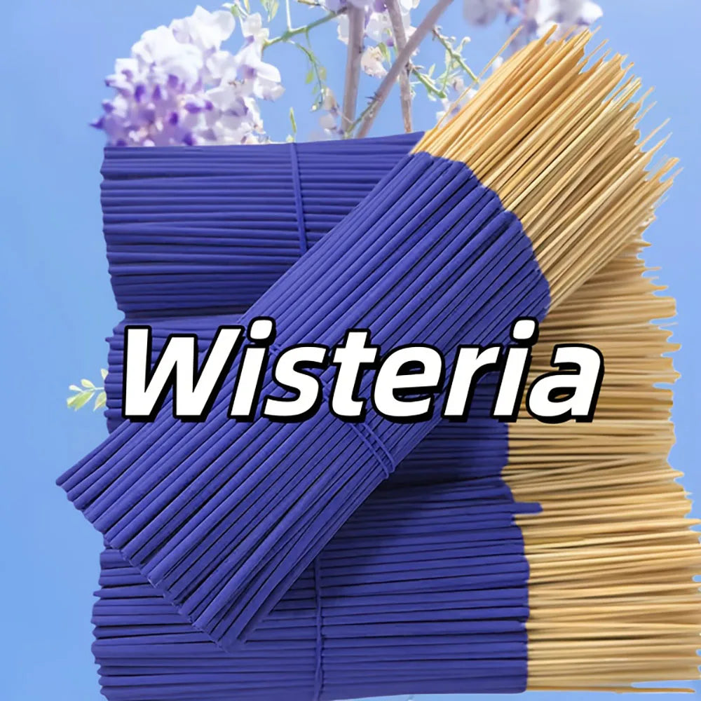 Natural Wisteria Incense Sticks - 56/164/364 Sticks, 22cm Size, Wooden Incense Sticks, Used for Spiritual Purification, Eliminating Negative Energy, Home and Office Decoration, Halloween, Christmas, Meditation Aid, Meditation Incense, Holiday Decoration