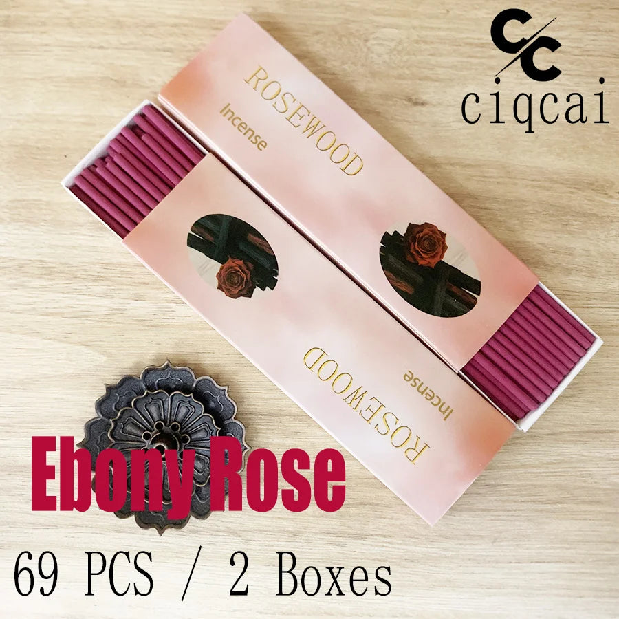 High-Quality Chinese Agarwood Incense with Rose Scent, 12cm Long Natural Incense Sticks, 35 Sticks/Box, Made from Agarwood and Rose Powder, Strong and Long-Lasting Fragrance, Refreshing and Invigorating, Purifies the Air, Suitable for Home, Office, Hotel,