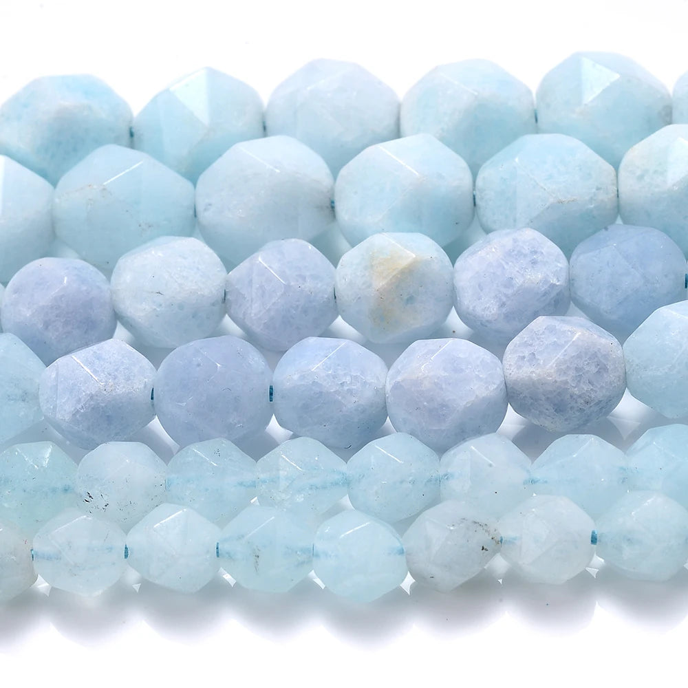 Diamonds Faceted Colorful Tourmaline Stone Beads Natural 6-10mm Loose Beads for Jewelry Making DIY Bracelet Necklace Accessories