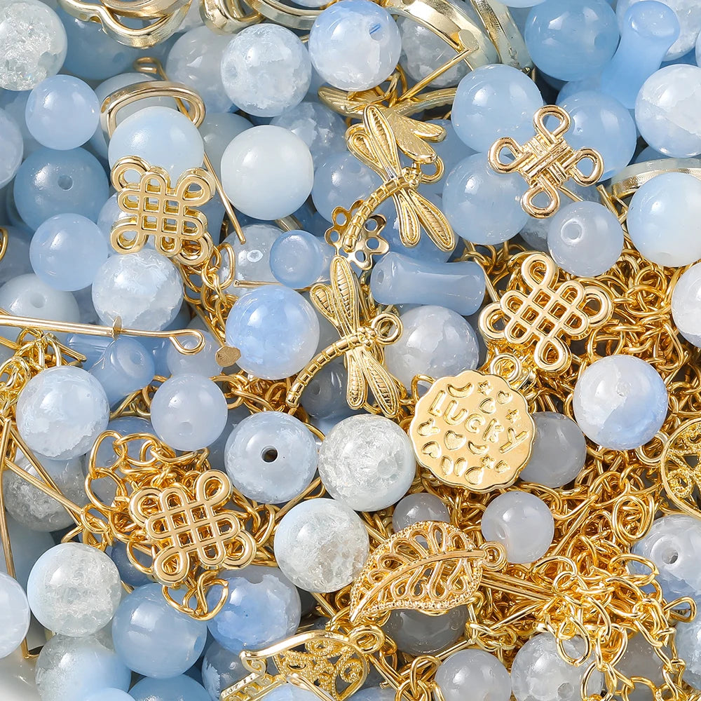 30-50G Mixed Glass Beads for DIY Jewelry Making