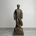 Hand-Carved Agarwood  Statue - 11.2x3.5x2.8" Chinese Leader Sculpture, Red Culture Collectible, Home Decor