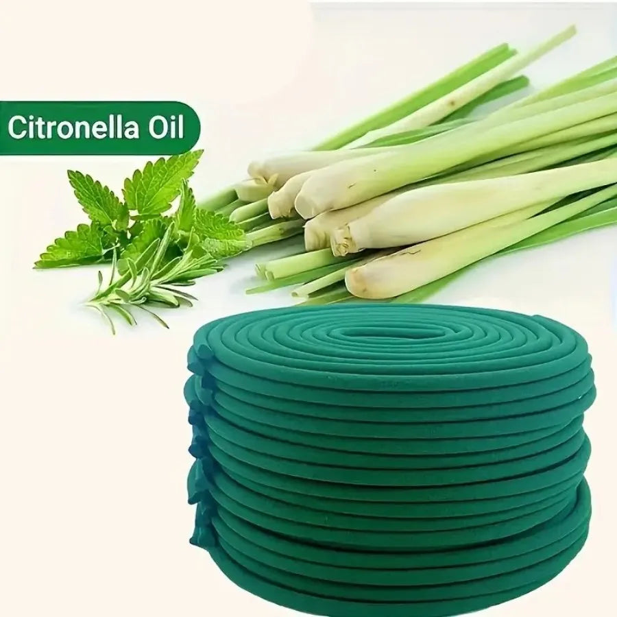 20/40/120pcs lemongrass incense coils - suitable for yard, camping, Halloween, Christmas, garden, home decoration