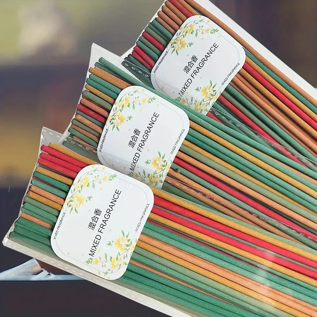 100 Sticks Colorful Mixed Scented Incense Sticks Arabic Incense Burner for Luxury Incense