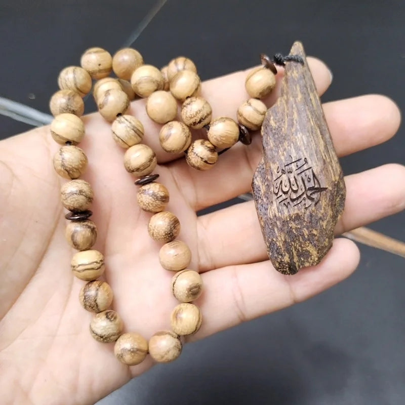 Natural Oud Tasbih Bracelet for Men - 100 Beads