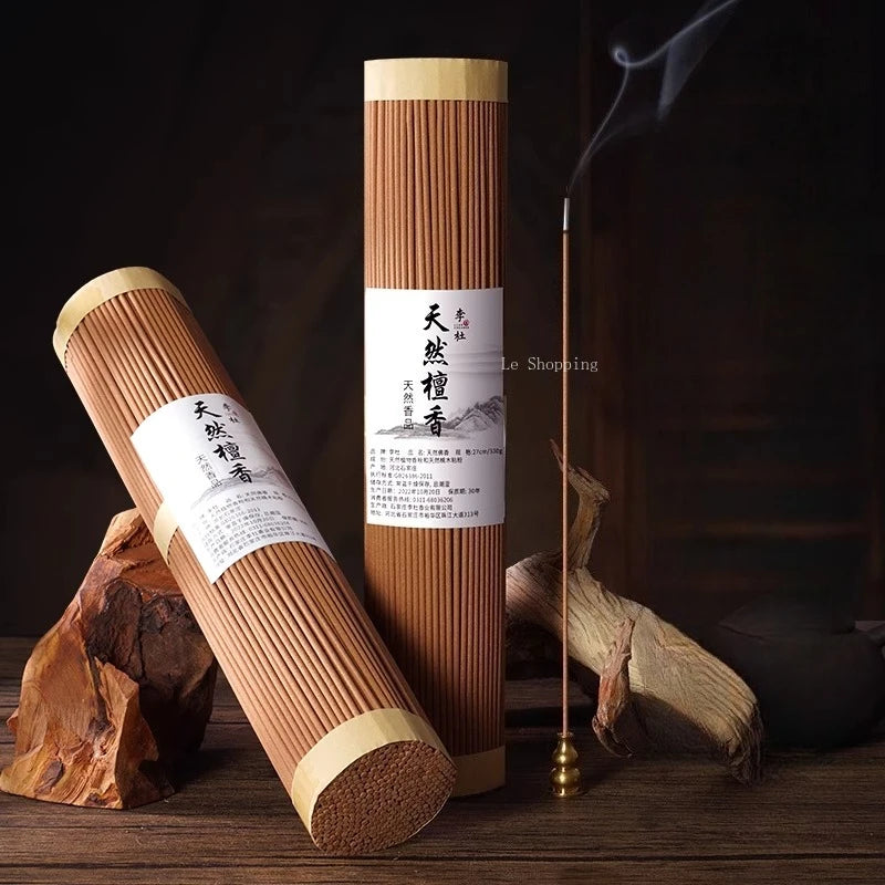 27cm Natural Incense Sticks Agarwood and Sandalwood Guanyin God of Wealth Temple Worship Buddha Offering Blessings Joss Stick