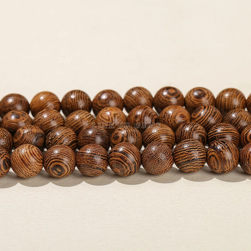 1 Strand Natural Wooden Bead Green Sandalwood Bead Round Loose Spacer Bead for Jewelry Making DIY Bracelet Necklace Accessory