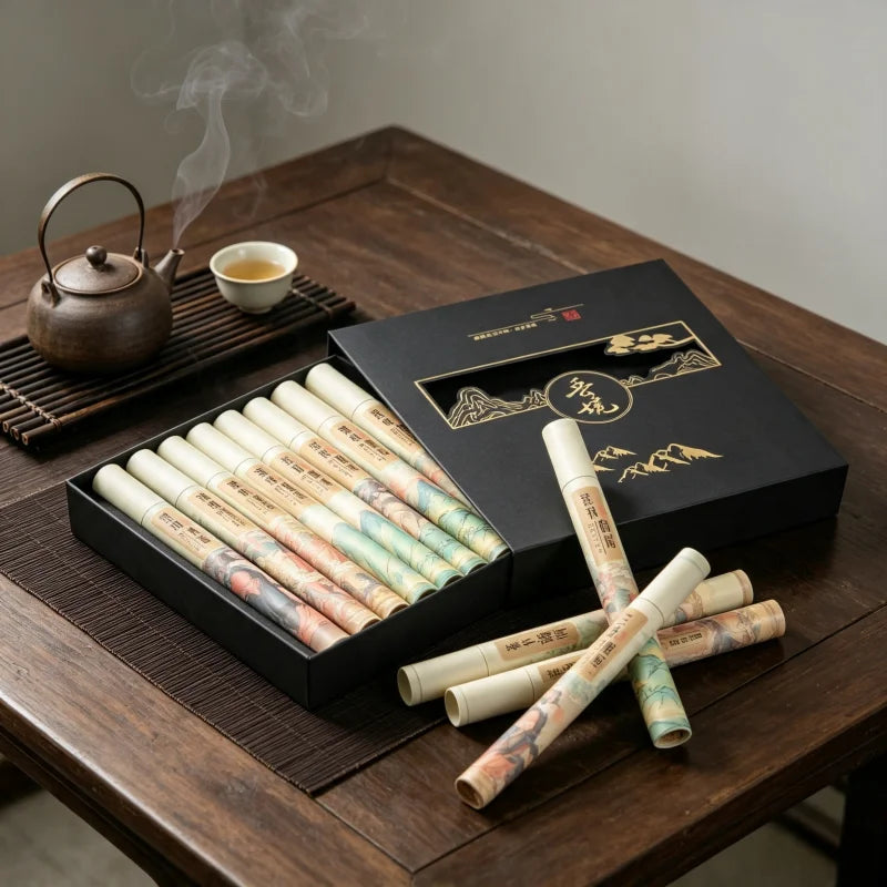 400 pieces of ten tube Five Classics Incense Gift Box with Ink Painting Style, Sandalwood, Agarwood, etc. Suitable for home gift