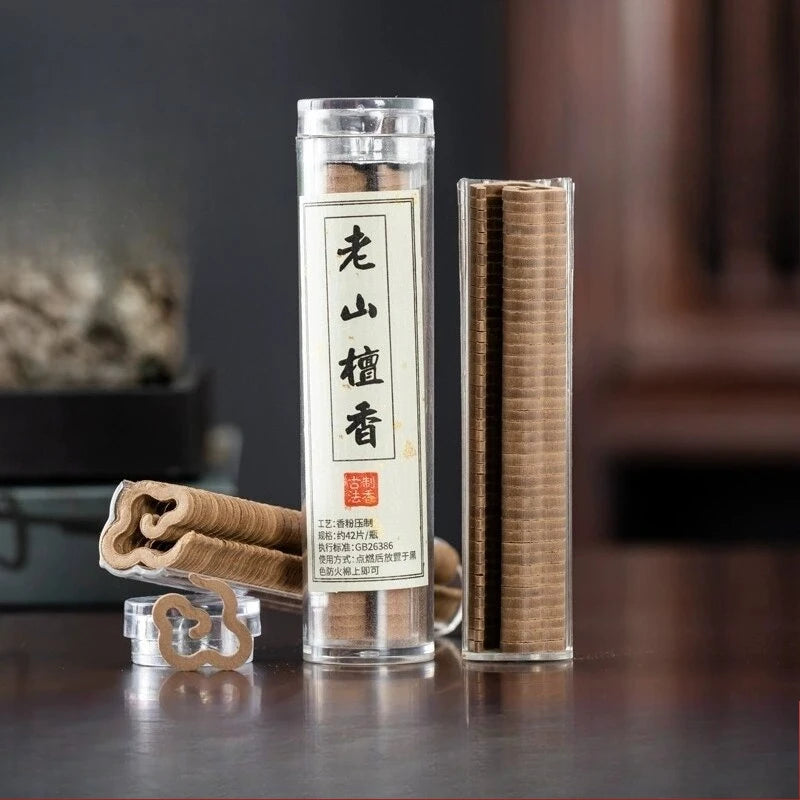 42pcs Natural Coil Incense Sandalwood Osmanthus Pure Fragrance Powder Pressing Incense Home Bedroom Long-lasting Aromatherapy - AliExpress