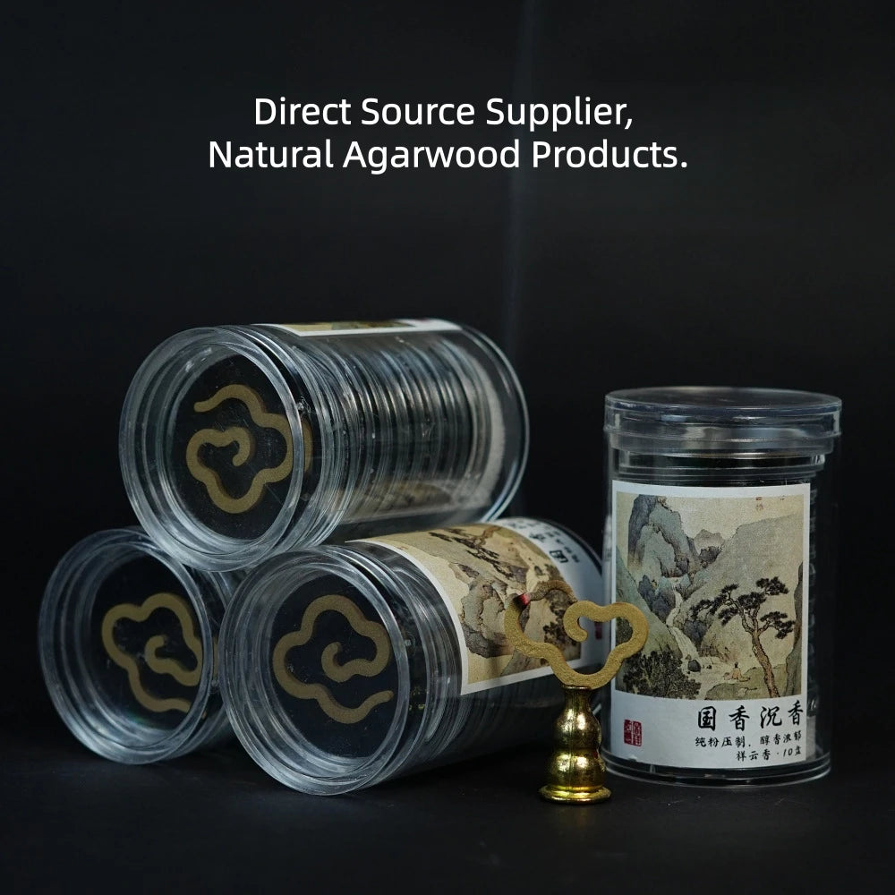 Guo Xiang Agarwood Medium Auspicious Cloud Incense 10 Pcs