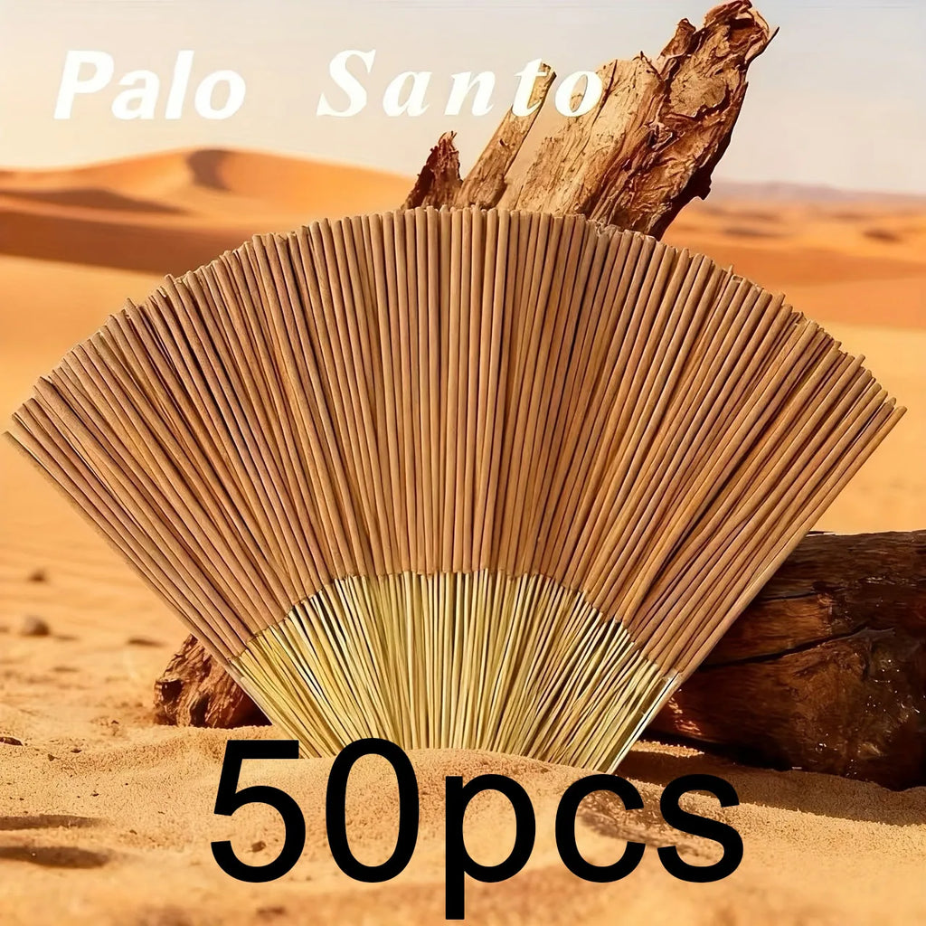 50/100/200 Palo Santo Incense Sticks - Natural Wooden Incense Sticks, Suitable for Yoga, Meditation, Home, Office, Spa and Holiday Gifts - Air Purification - Perfect for Spa and Relaxation, Meditation Essentials, Elegant Packaging, High-Quality Fragrance