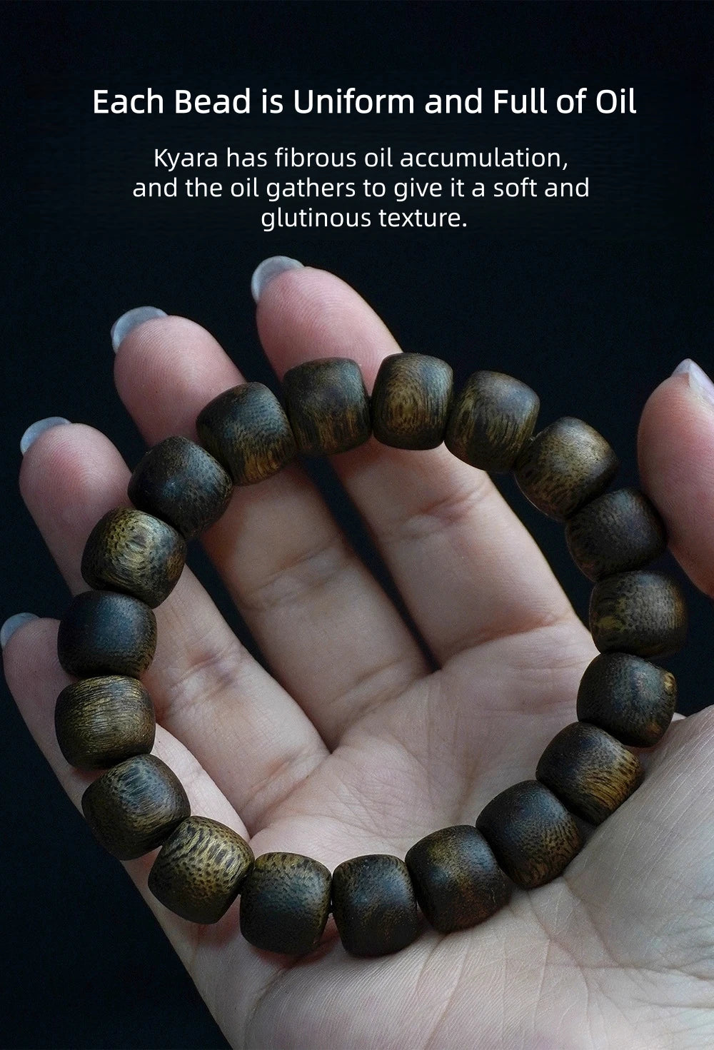 90% Sinkable Kyara Agarwood Bracelet 10mm