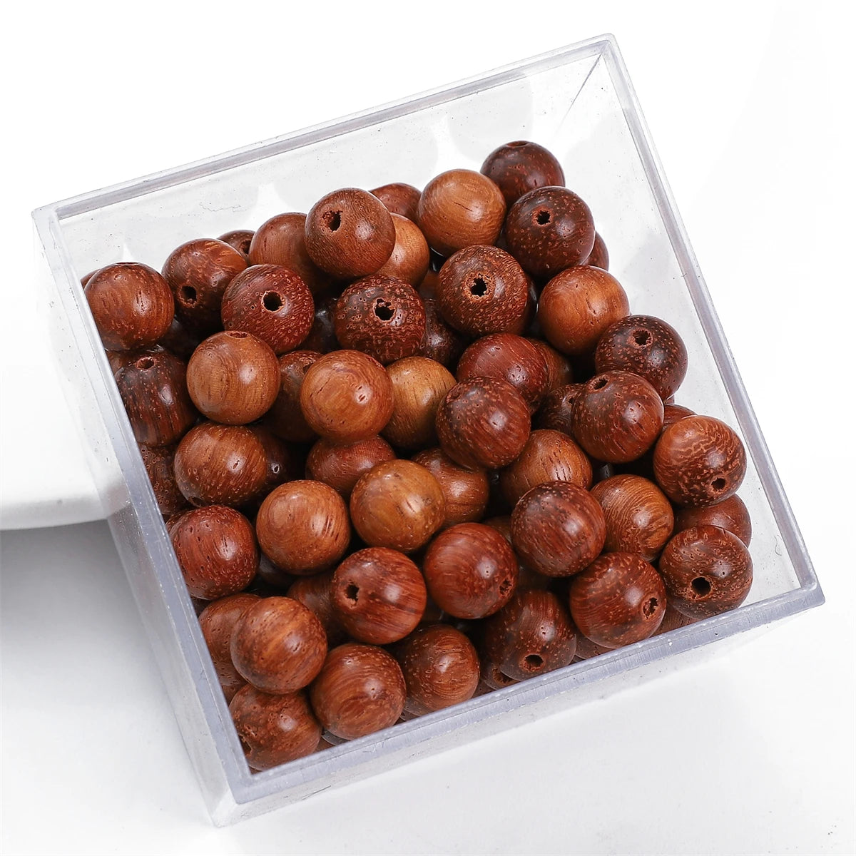 50Pcs/Lot 8mm Brown Series Natural Wooden Beads Eco-Friendly Wood Round Loose Beads For Jewelry Making Bracelets DIY Accessories