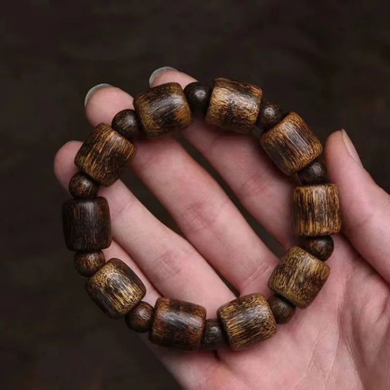 Natural Agarwood Bracelet 16mm Round Beads