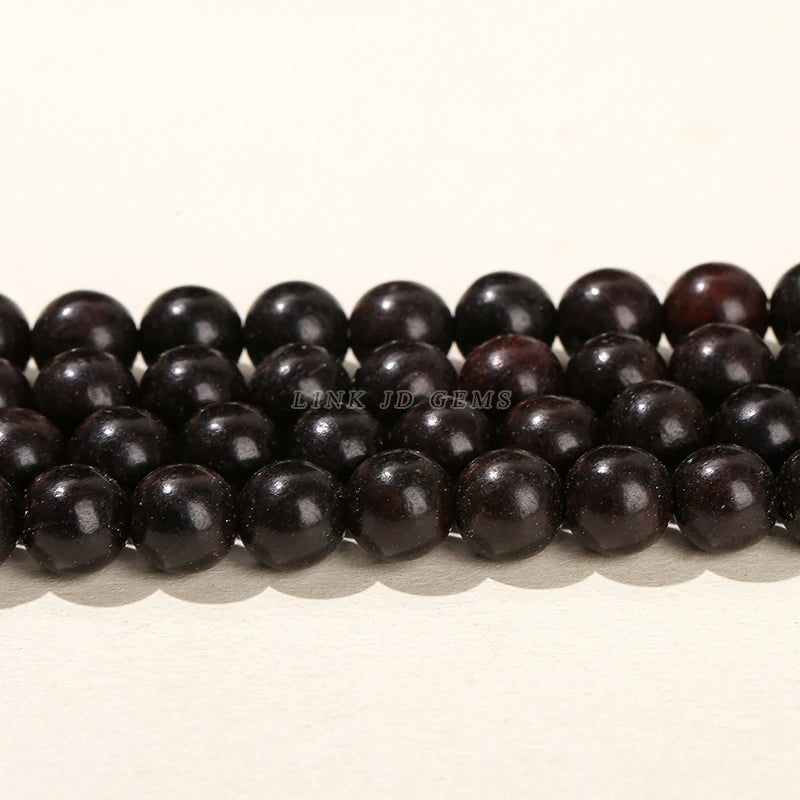 1 Strand Natural Wooden Bead Green Sandalwood Bead Round Loose Spacer Bead for Jewelry Making DIY Bracelet Necklace Accessory