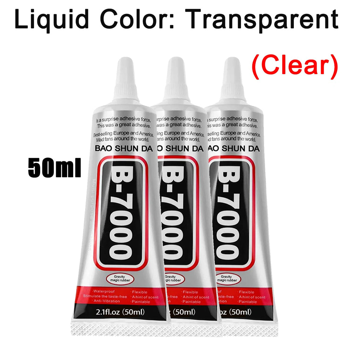 B7000 Semi-Fluid High-Viscosity Clear Adhesive for Gemstones, Diamonds, Rhinestones, and Jewelry Making – 15ml
