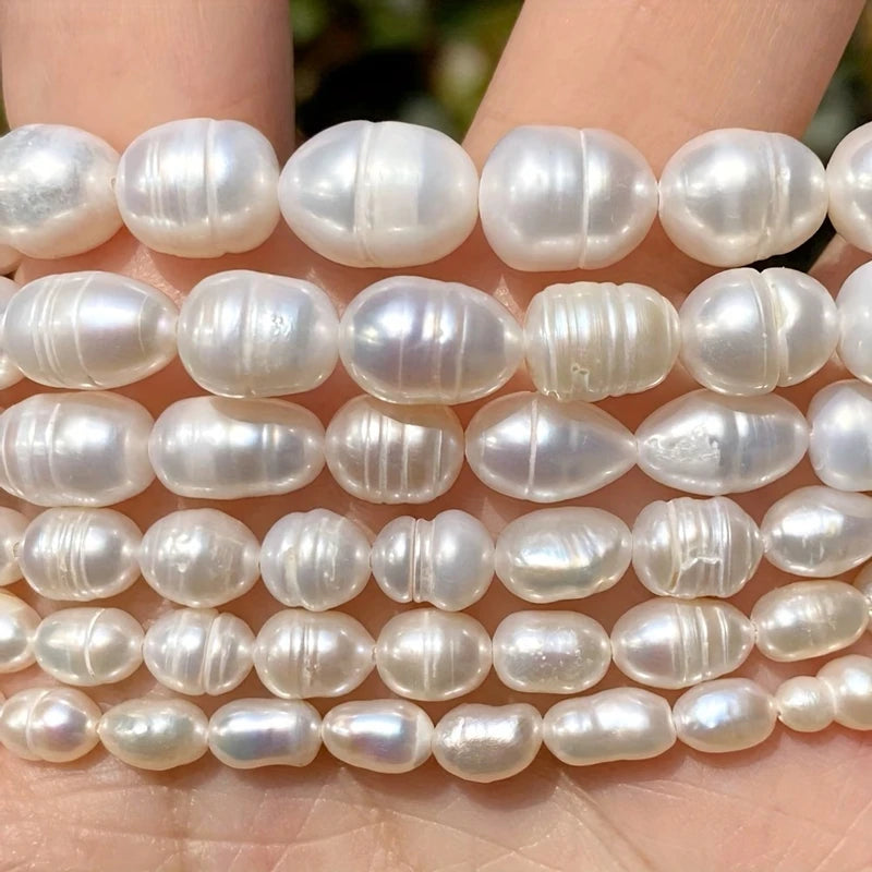 Natural Freshwater Pearls Rice Beads Baroque Pearls 4-11mm Loose Spacer Beads for Jewelry Making Supplies DIY Necklace Bracelet