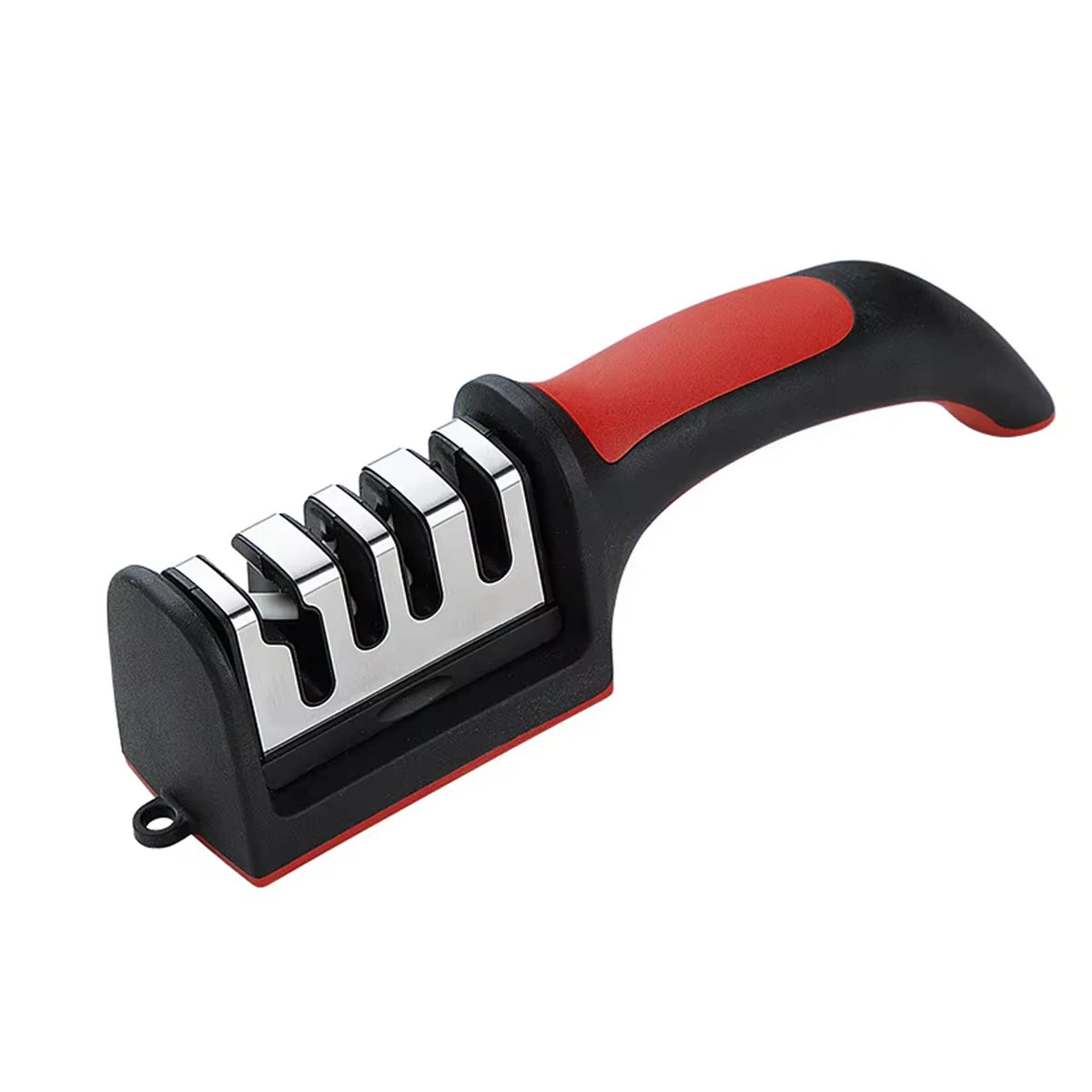 3/4 Segment Knife Sharpener Kitchen Multifunctional Manual Sharpening Stone with Non Slip Base Kitchen Utensils Grinding Tools