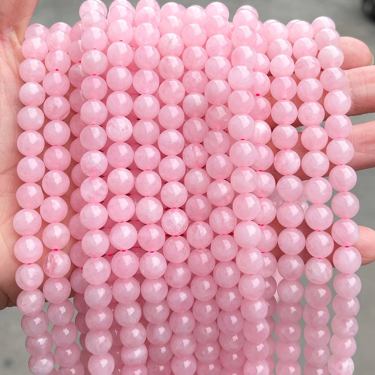 Wholesale Natural Stone Rose Quartz Bead Round Loose Spacer Bead 4 6 8 10mm for Jewelry Making DIY Bracelet Necklace Accessory