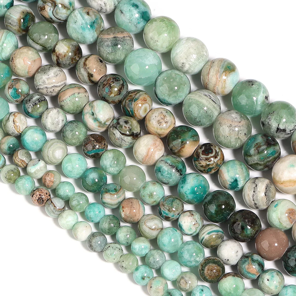 1 Strand 6/8/10/12mm Natural Stone Green Calcite Beads Round Loose Beads For Jewelry Making DIY Bracelets Necklace Accessories