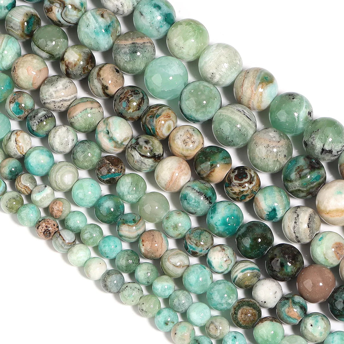 1 Strand 6/8/10/12mm Natural Stone Green Calcite Beads Round Loose Beads For Jewelry Making DIY Bracelets Necklace Accessories