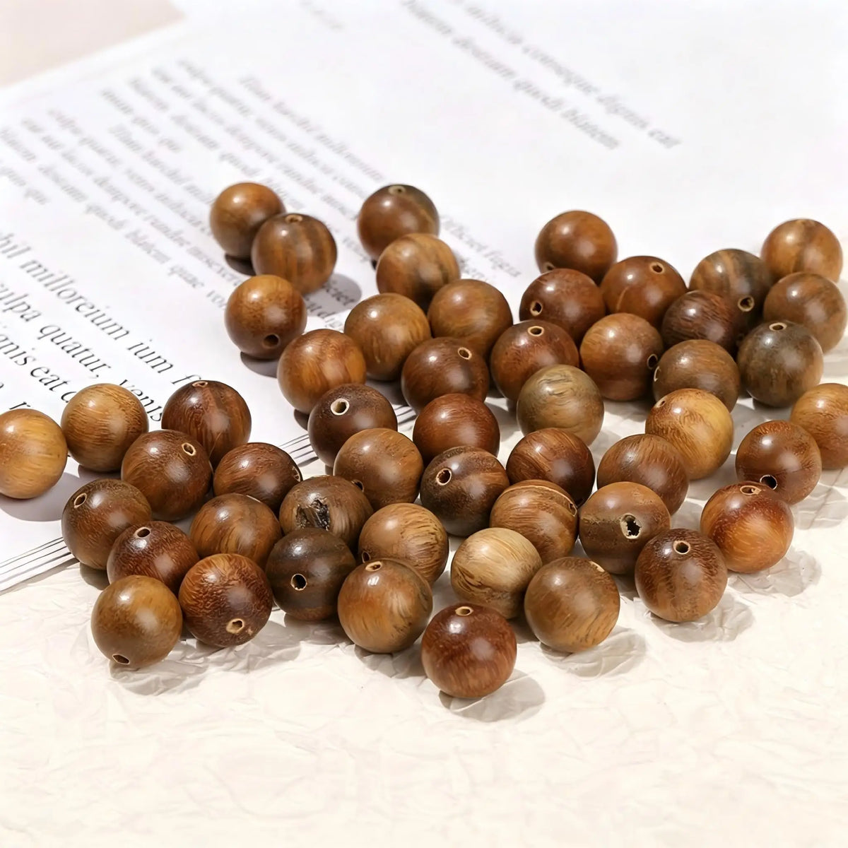 50 Pcs/lot Natural Black Sandalwood Bead Round Loose Spacer Buddha Wooden Bead For Jewelry Making Diy Necklace Bracelet Supplies